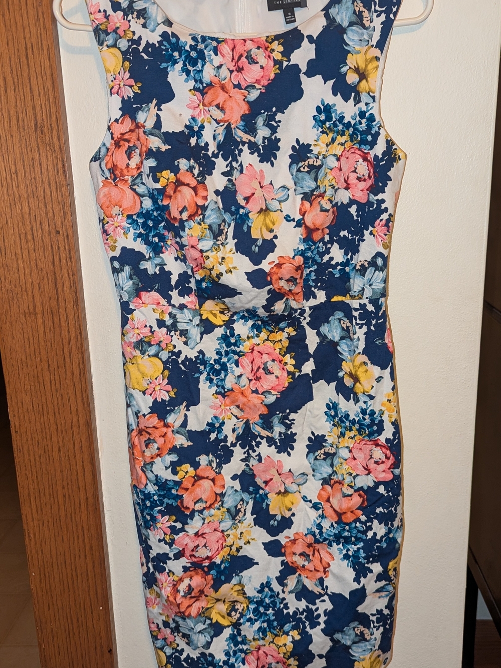 The Limited Navy, Pink & Yellow Floral Midi Dress